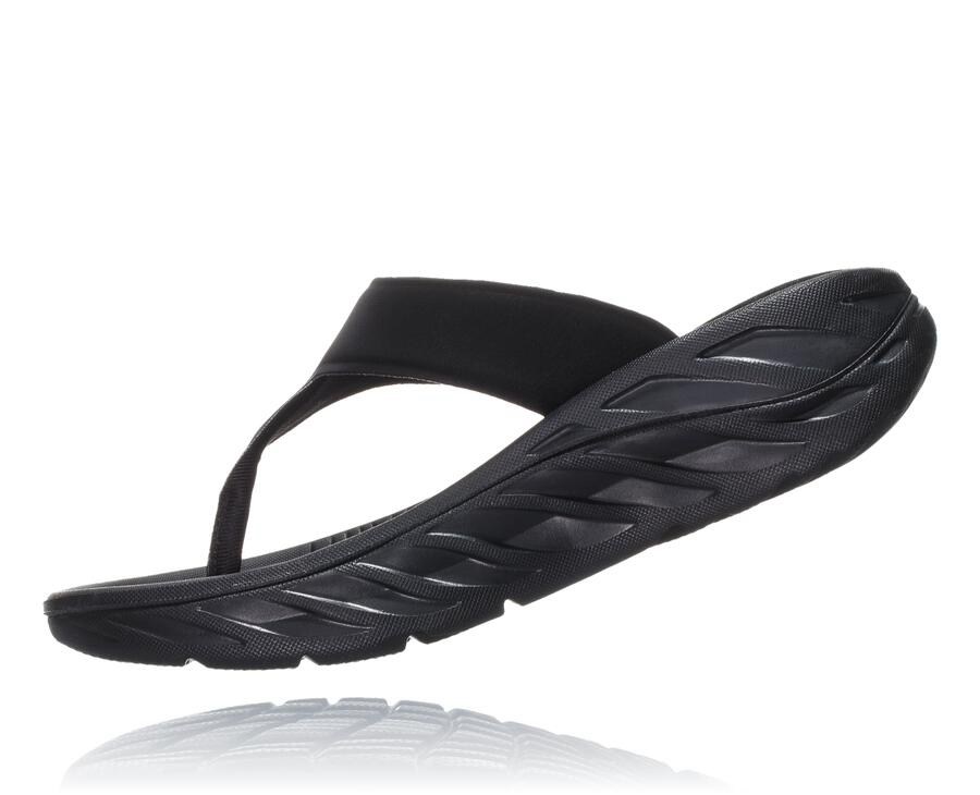 Hoka One One Sandals Womens Black - ORA Recovery Flip - 24513ETSB